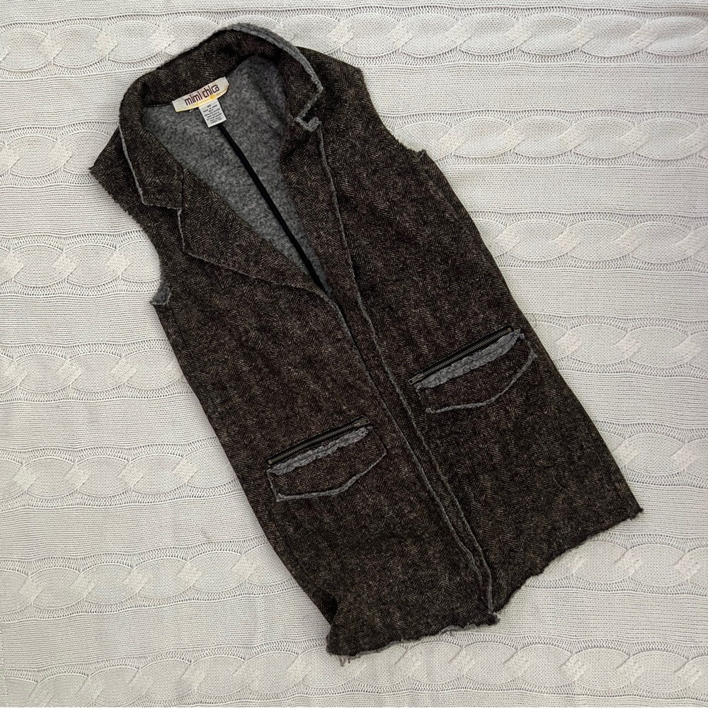 Mimi Chica Raw Edge Sleeveless Blazer Vest